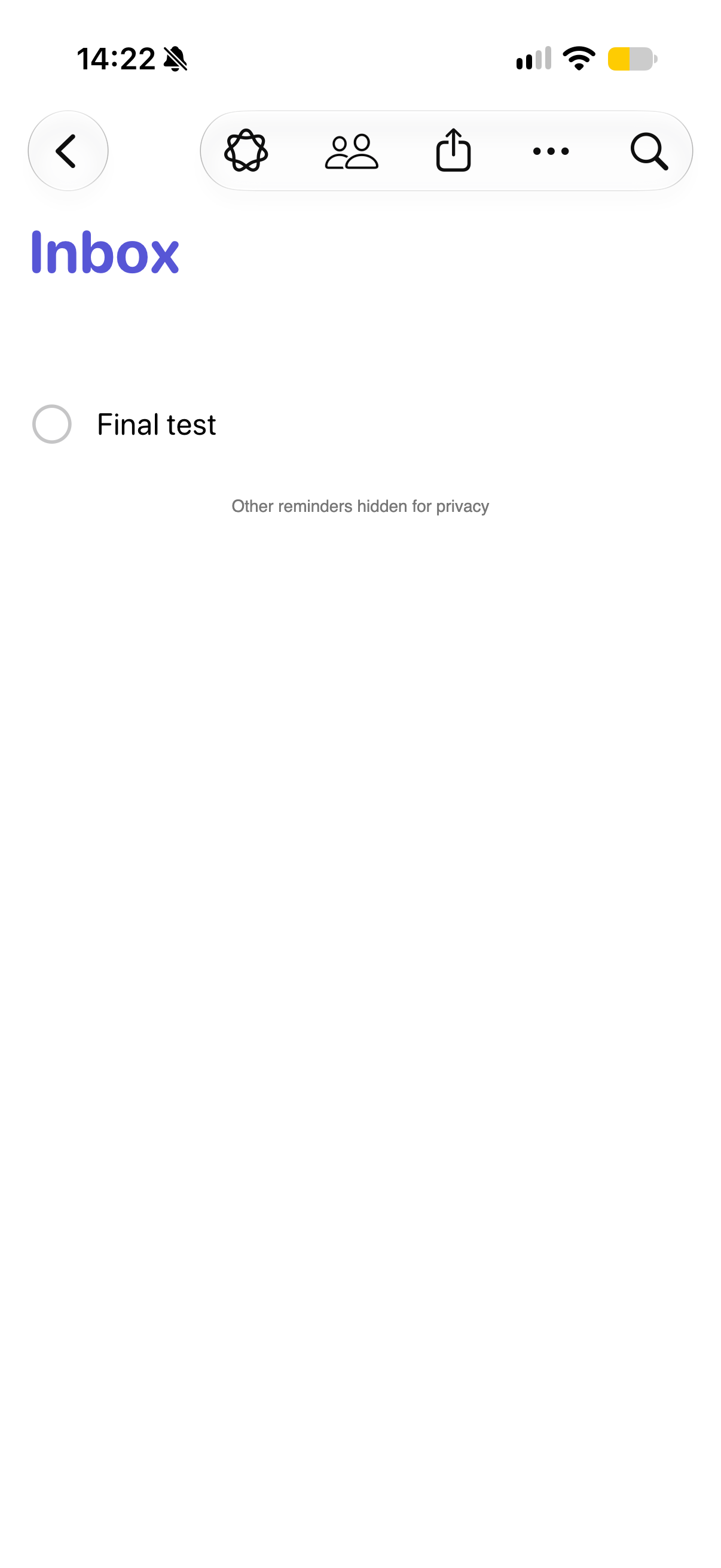 Check your test reminder
