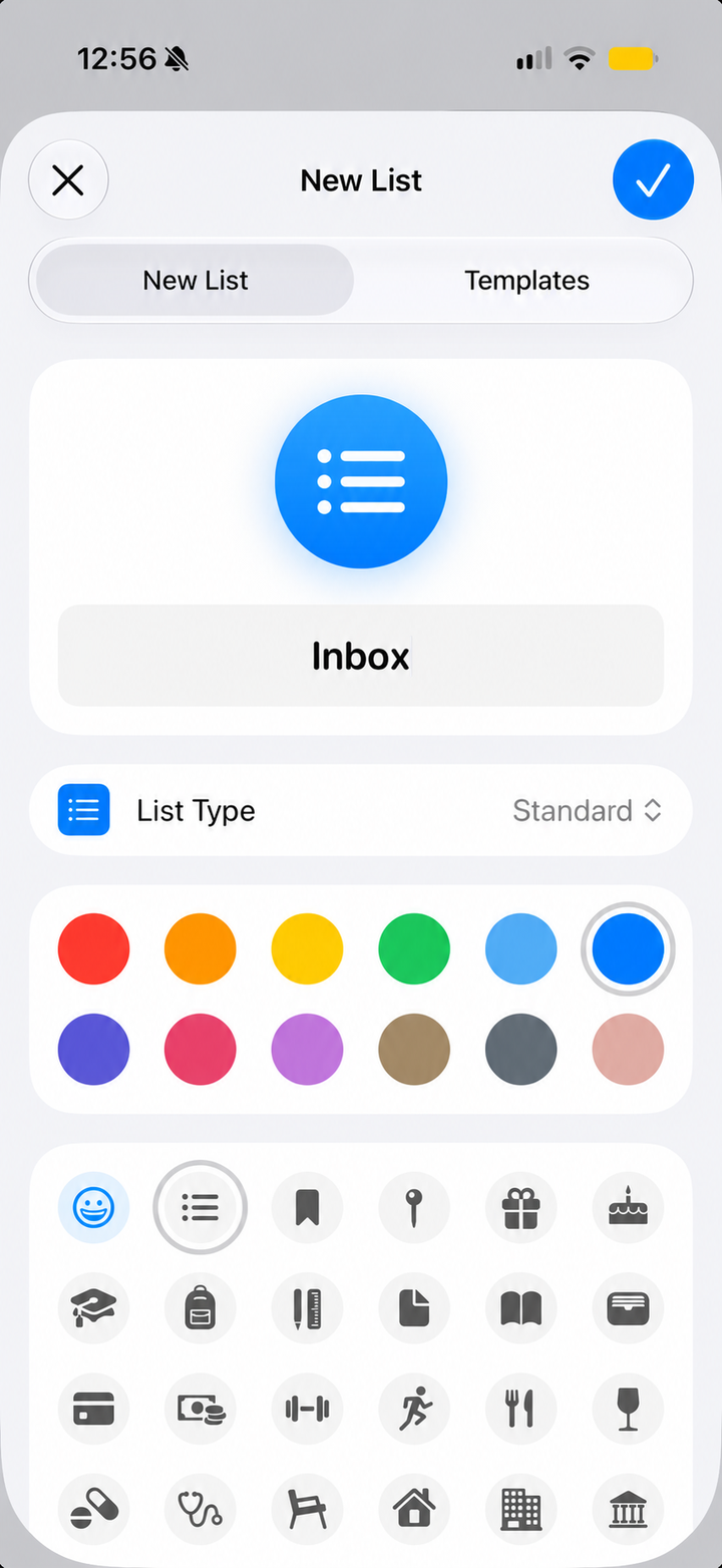 Create your Inbox list