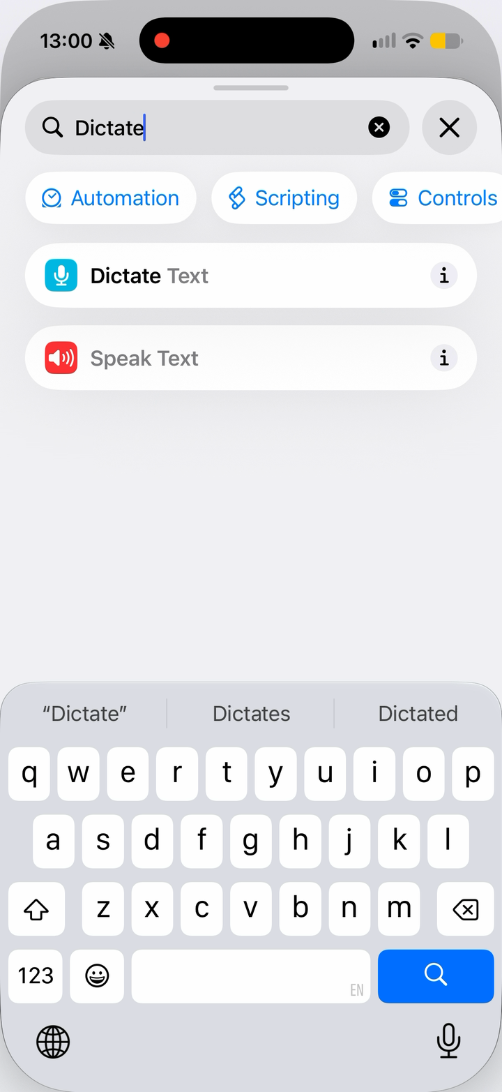 Add Dictate Text