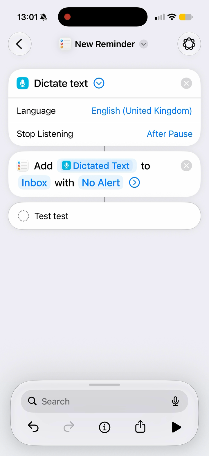 Check your test and go back